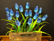 Load image into Gallery viewer, Flower, 1 Pc. - Tulip on 8” Wire Stem - Two-Toned Blue
