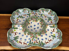Load image into Gallery viewer, Platter, Divided Clover - Reindeer in the Snow
