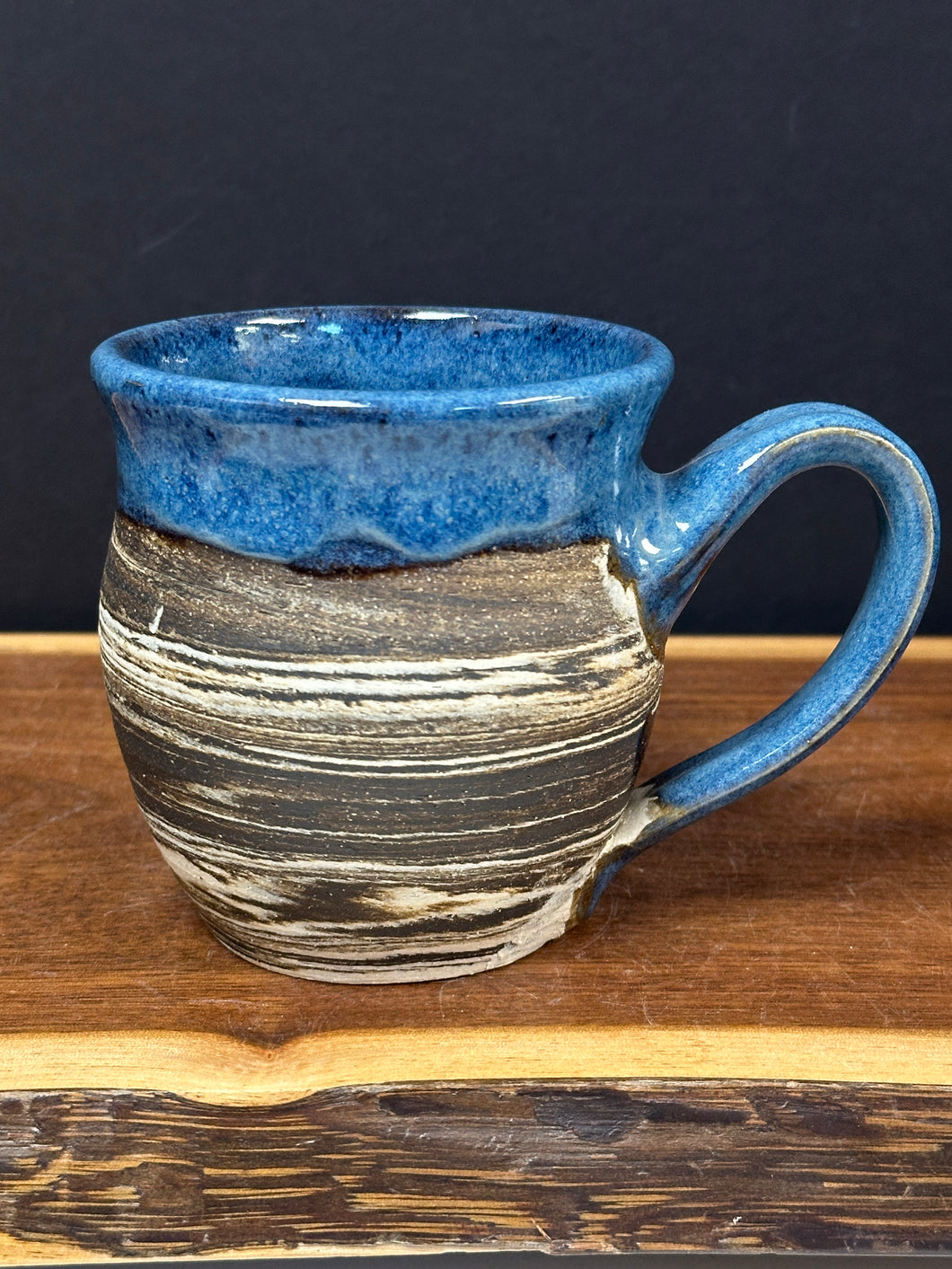Mug, Barrel Style - 15 oz. Dark Brown Sugar by Matthew’s Pottery