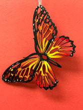 Load image into Gallery viewer, Ornament, Wooden from Prague - Butterfly Orange
