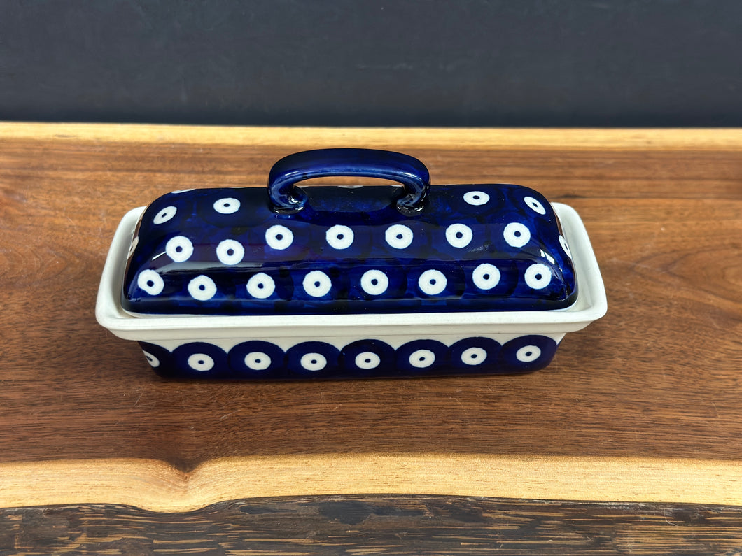 Butter Dish, Andy - Peacock Dots