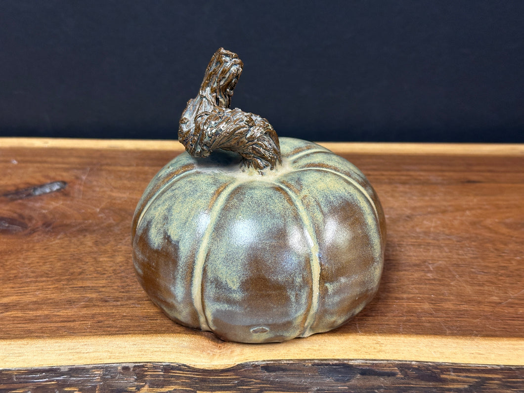 Pumpkin -  4.75” Chocolate Brown Glaze by Matthew’s Pottery