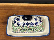 Load image into Gallery viewer, Butter Dish - Holly Wreath
