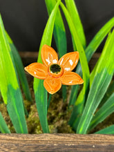 Load image into Gallery viewer, Flower, 1 Pc. - Edelweiss  / Star Flower on 8” Wire Stem - Orange
