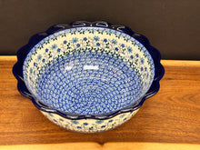 Load image into Gallery viewer, Bowl, Ruffled Edge 9.5” - Georgia Blue
