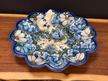Load image into Gallery viewer, Egg Plate, Bunny Rabbit Figurine - Blue and White Delight

