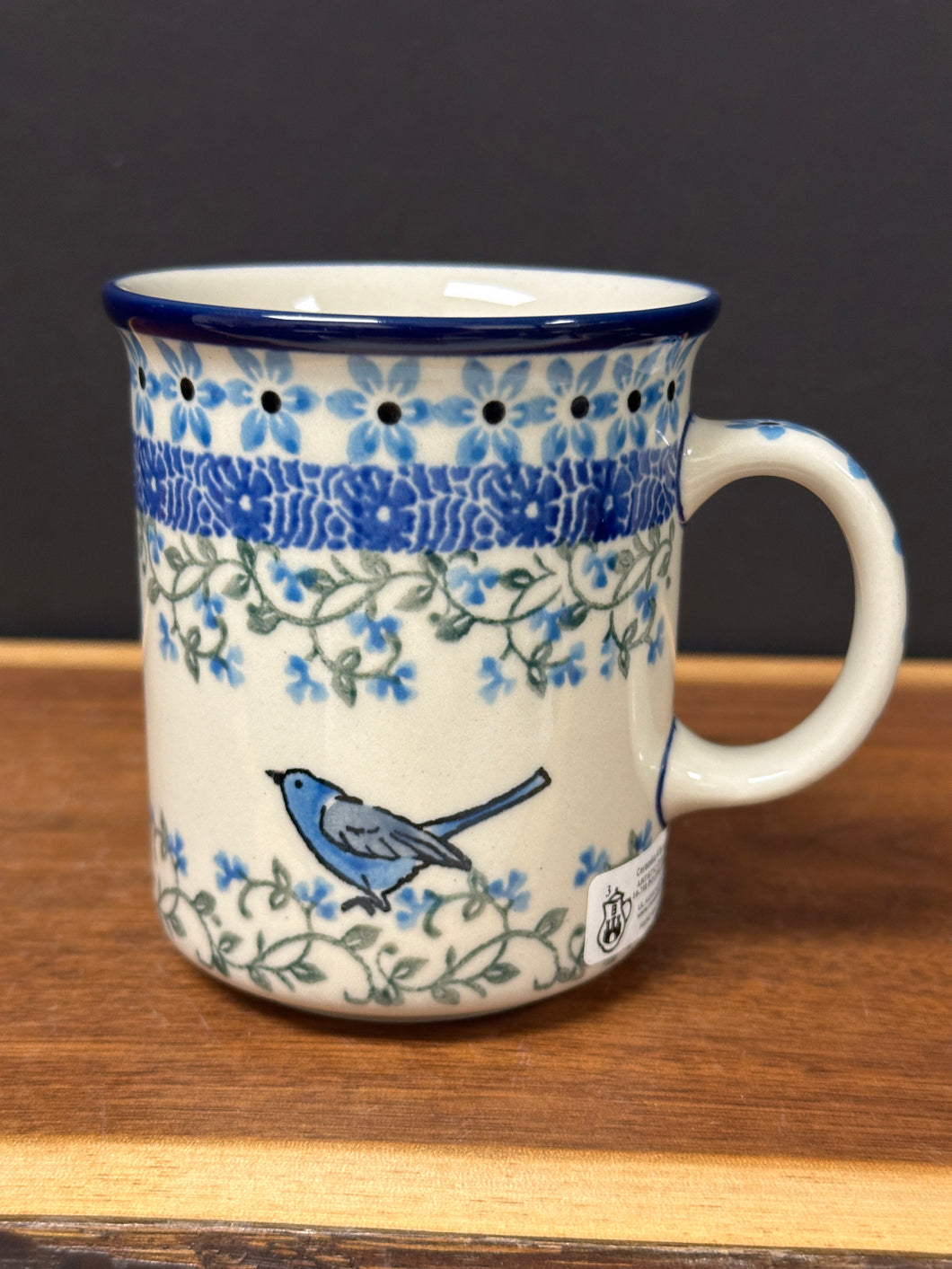 Mug, Straight 8 oz - Bluebird Vines
