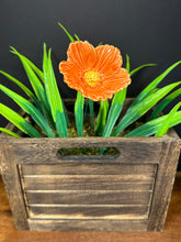Load image into Gallery viewer, Flower, 1 Pc. - Large Hibiscus on 11” Wire Stem - Orange
