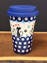 Load image into Gallery viewer, Mug, Travel 12 oz with Silicone Lid &amp; Sleeve - Purrfect Pals
