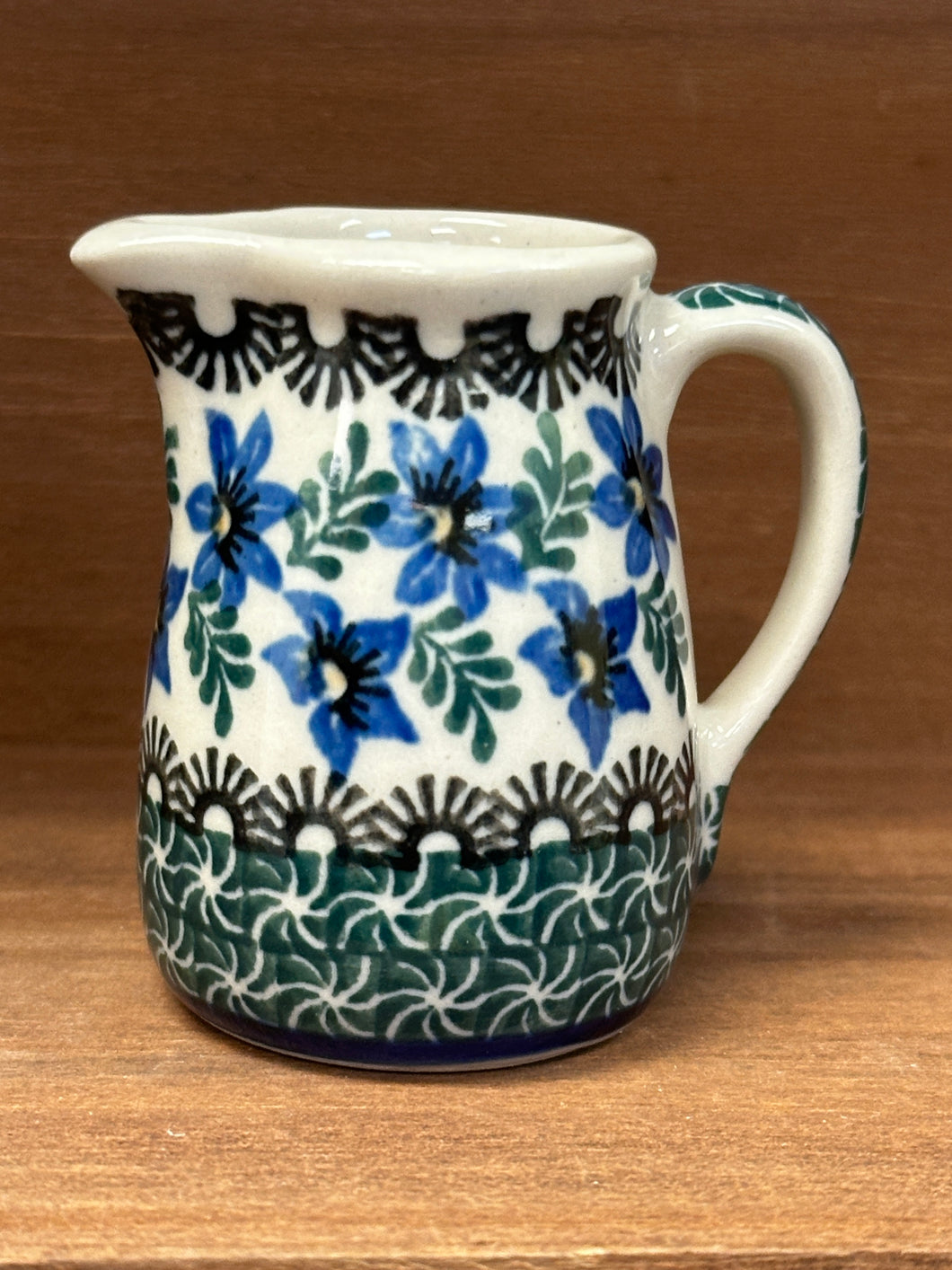 Miniature Pitcher, Toothpick Holder - Blue Violets