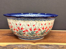 Load image into Gallery viewer, Bowl, Ruffled Edge 9.5” - Crimson Bells
