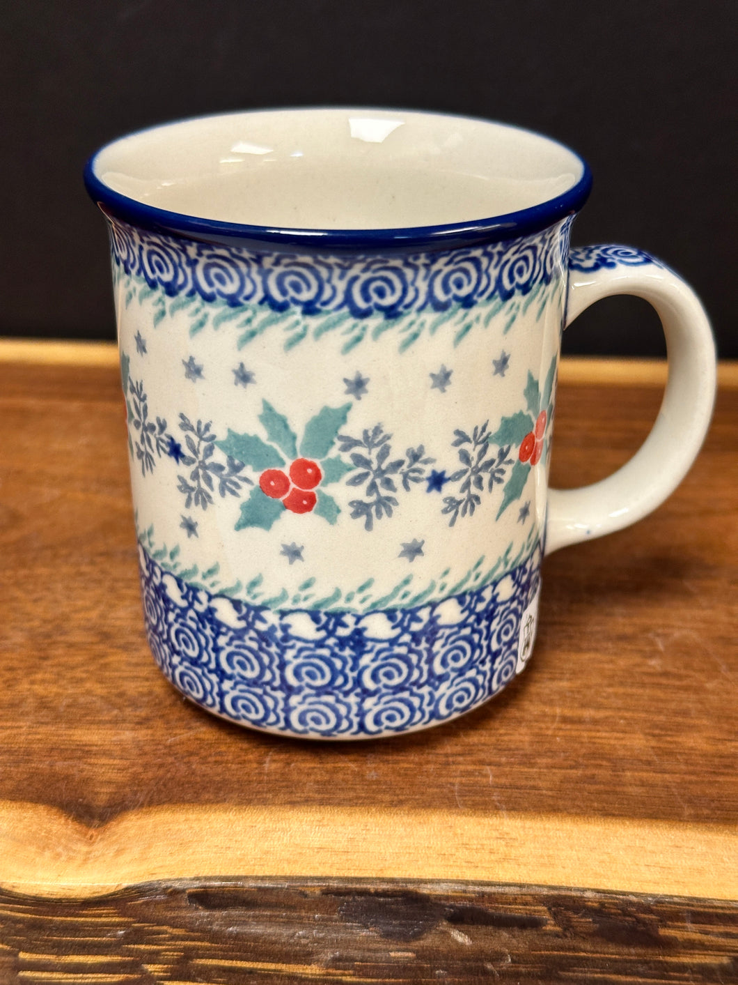 Mug, Straight 8 oz - Winter Holly