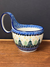 Load image into Gallery viewer, Bowl, Loop Handle Soup - Christmas Trees
