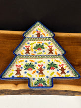 Load image into Gallery viewer, Platter, Christmas Tree Shape Divided - Christmas Treats
