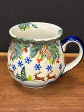 Load image into Gallery viewer, Mug, Bubble 12 oz - Reindeer in the Snow
