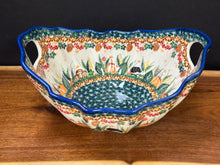 Load image into Gallery viewer, Bowl, Lodka Basket with Handles - Autumn Hedgehog &amp; Sunflowers / Green
