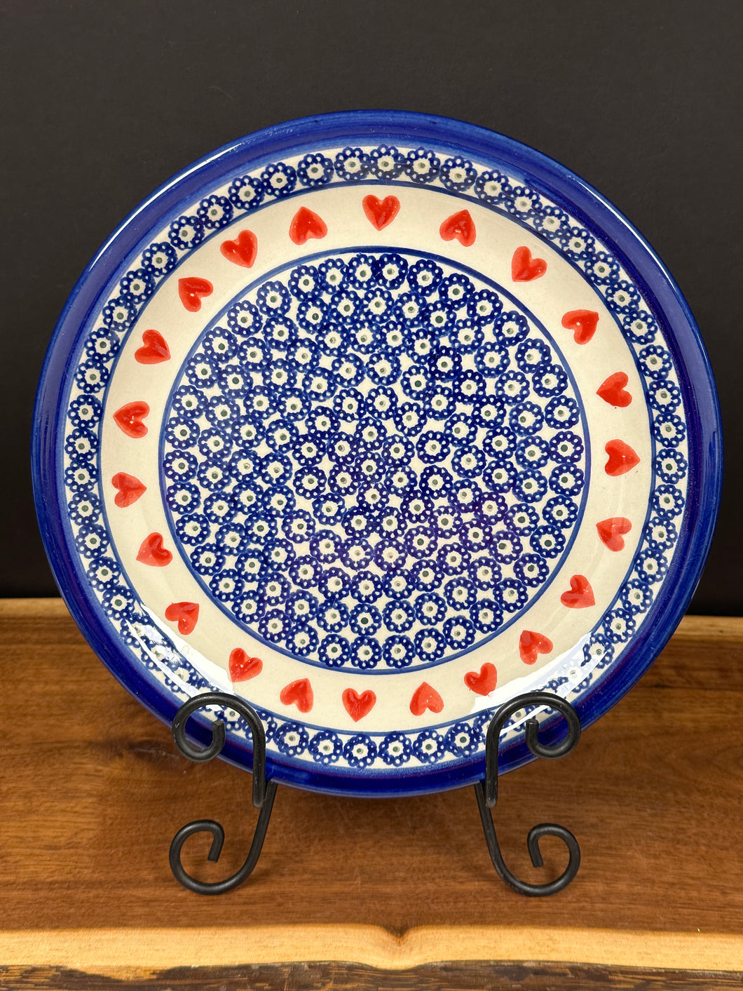 Dinner Plate 10.75”, Pre-Owned -Hearts