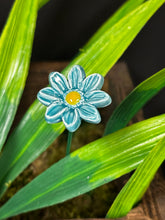 Load image into Gallery viewer, Flower, 1 Pc. - Mini Marguerite Daisy on 8” Wire Stem - Teal
