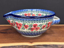 Load image into Gallery viewer, Bowl, Batter 1 Qt. - Red Pansy
