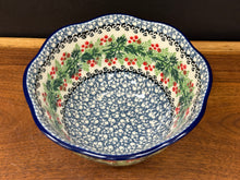 Load image into Gallery viewer, Bowl, Wavy Edge 5.75" - Holly Berry
