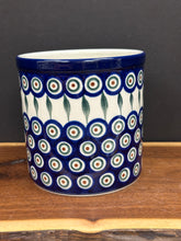 Load image into Gallery viewer, Wine Crock/ Utensil Holder 5.5" - Peacock
