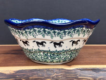 Load image into Gallery viewer, Bowl, Wavy Edge 8" - Dark Horse
