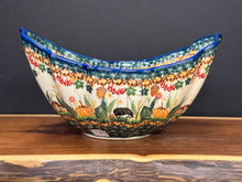 Load image into Gallery viewer, Bowl, Lodka Basket with Handles - Autumn Hedgehog &amp; Sunflowers / Green
