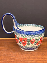 Load image into Gallery viewer, Bowl, Loop Handle Soup - Red Pansy
