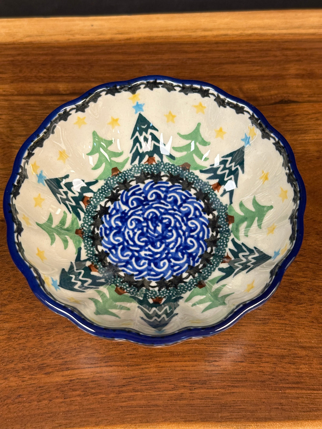 Bowl, Scalloped 4.5” - Christmas Tree