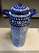Load image into Gallery viewer, Canister, Pre-owned 14&quot; with Lid - Dots and Diamonds
