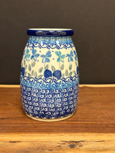 Load image into Gallery viewer, Vase, Small Milk Bottle - Blue Orchids
