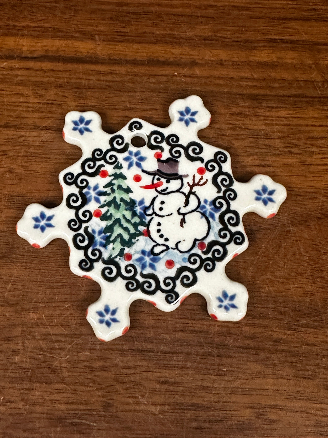 Ornament, Flat Snowflake - U4661