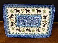 Load image into Gallery viewer, Platter, Rectangular 9.5" - Brown Horse/Mackintosh
