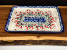 Load image into Gallery viewer, Platter, Rectangular 9.5&quot; - Crimson Bells
