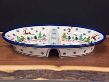 Load image into Gallery viewer, Dish, Oval Divided - Reindeer Games
