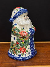 Load image into Gallery viewer, Father Christmas Lidded Jar, Large - Cardinal on Garland
