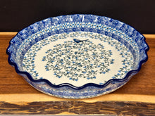 Load image into Gallery viewer, Pie Plate, Fluted 10&quot; - Bluebird Vines
