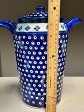 Load image into Gallery viewer, Canister, Pre-owned 10.5&quot; with Lid - Diamond Flowers
