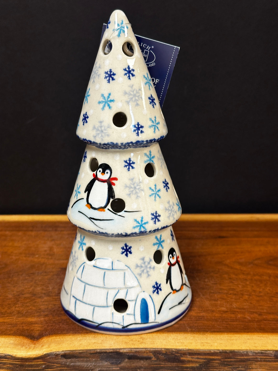 Tree, Luminary Kalich Cone 7.5” - Penguin Party
