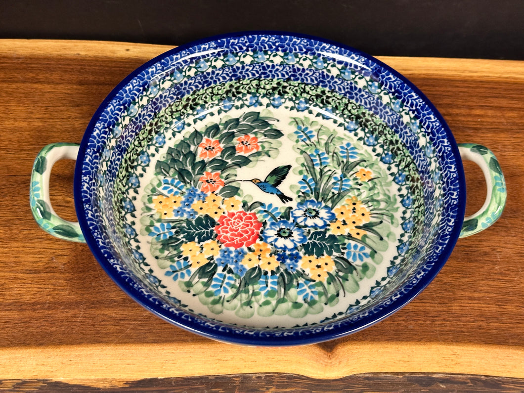 Baker, Round w/ Handles 8” - U3271 Hummingbird