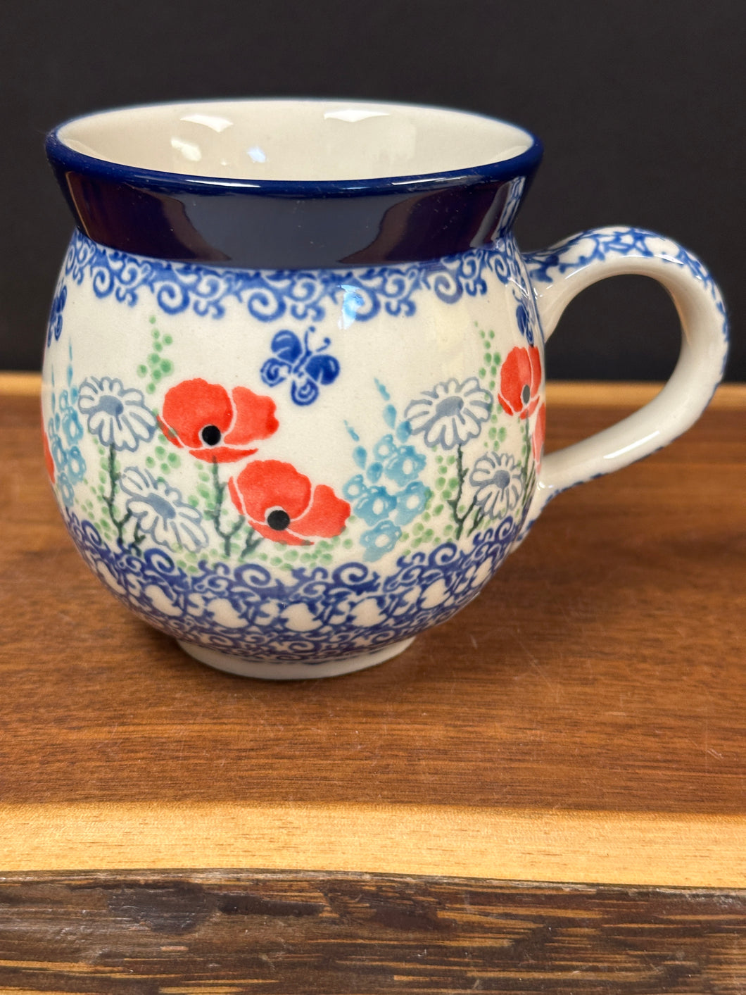 Mug, Bubble 12 oz - Red Poppy Garden