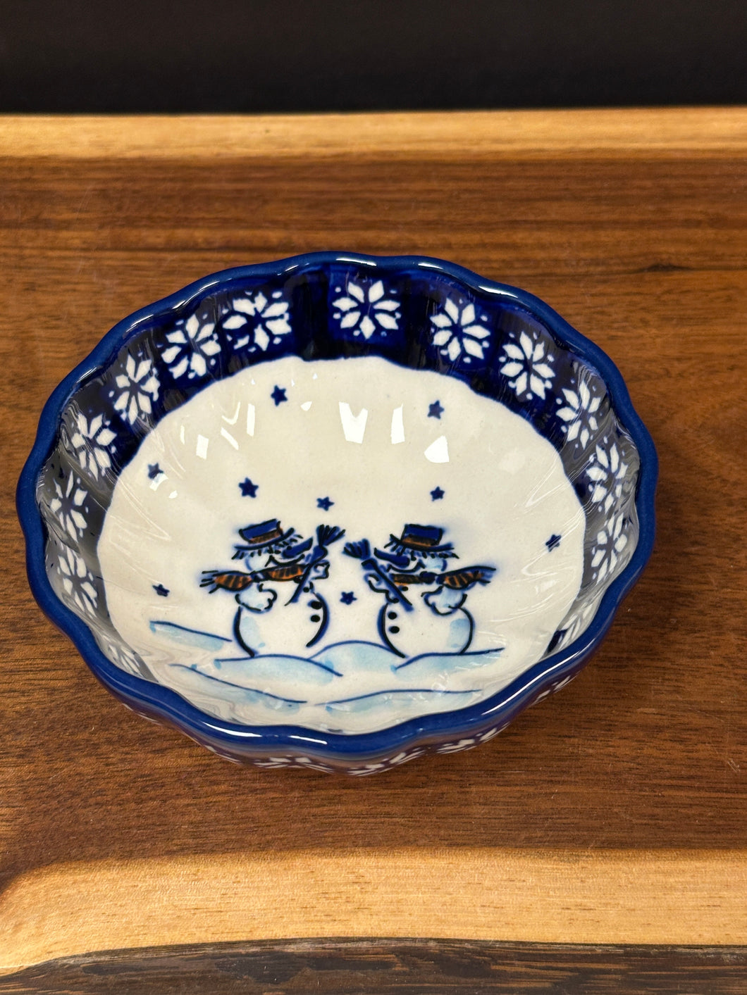 Bowl, Scalloped - Snowman