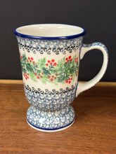 Load image into Gallery viewer, Mug, Pedestal - chipped bottom,  8 oz - Holly Berry

