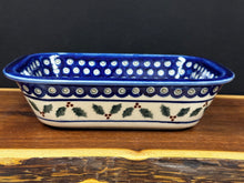 Load image into Gallery viewer, Baker, Rectangular w/Grip Edge - Pre-Owned** with Chip - Holly Leaves

