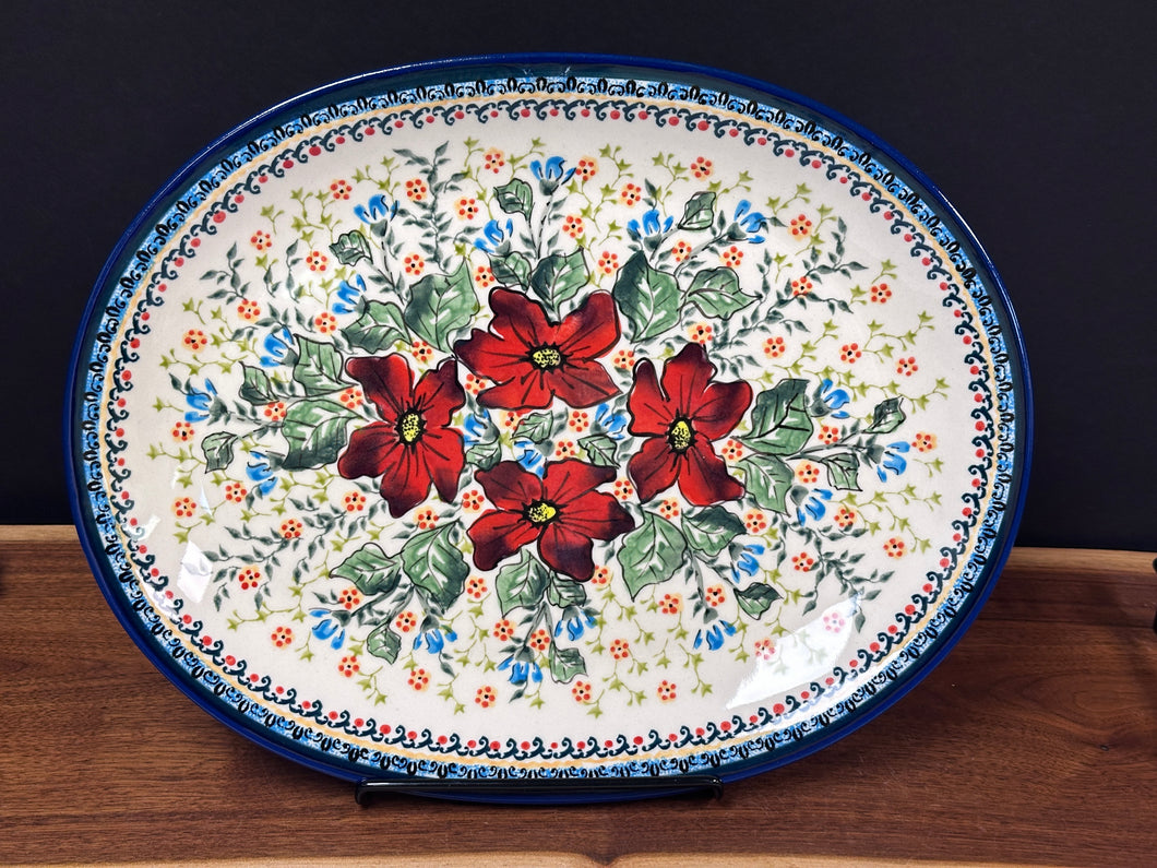 Platter, Oval - Amaryllis by Morning