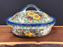 Load image into Gallery viewer, Baker, Covered Oval 1.5 Qt. Roaster - Autumn Sunflowers
