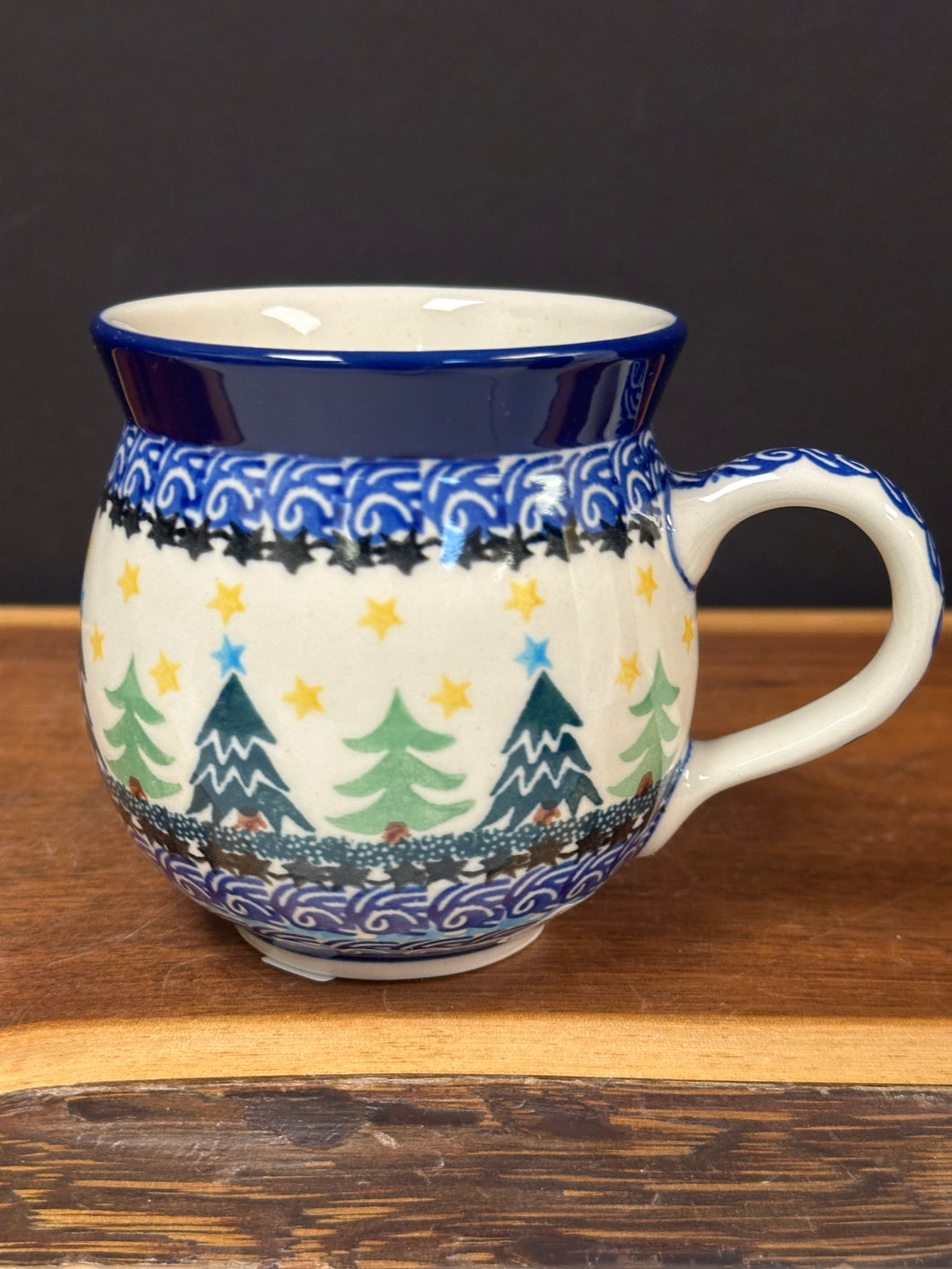 Mug, Bubble 12 oz - Christmas Trees
