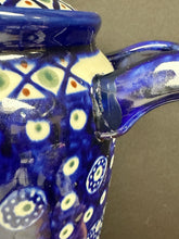 Load image into Gallery viewer, Canister, Pre-owned 14&quot; with Lid - Dots and Diamonds (Repaired Handle)
