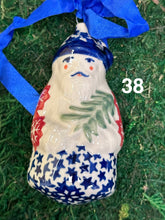 Load image into Gallery viewer, Ornament, Pre-owned Santa - Pine Tree &amp; Stars
