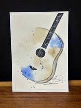 Load image into Gallery viewer, Hand-painted Greeting Card - Guitar

